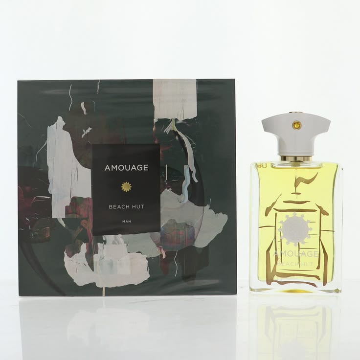 Amouage Beach Hut perfume bottle and packaging on a white background
