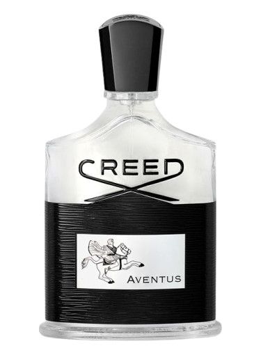 Creed Aventus perfume bottle on a white background